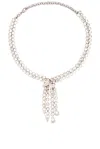 Alessandra Rich Crystal Necklace In White