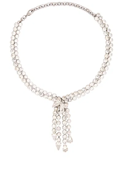 Alessandra Rich Crystal Necklace In White
