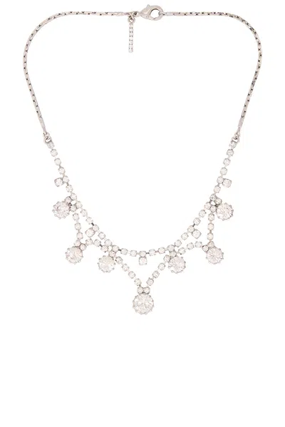 Alessandra Rich Crystal Necklace In Metallic