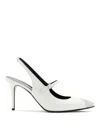 Alessandra Rich Crystal Slingback Pumps In Animal Print