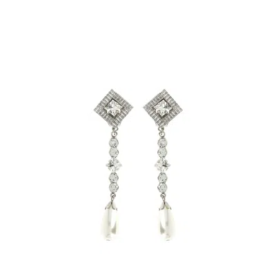 ALESSANDRA RICH CRYSTAL-EMBELLISHED DROP EARRINGS