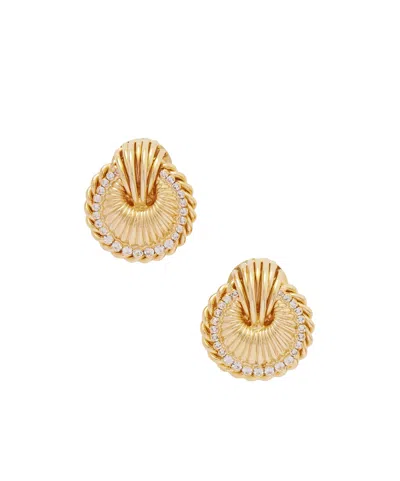 Alessandra Rich Crystal-embellished Gold-tone Clip Earrings In Neutral