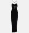 Alessandra Rich Robe Aus Samt In Black