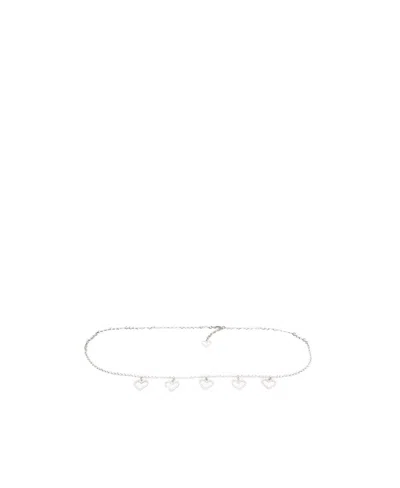 Alessandra Rich Decorated Chain Belt In White