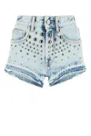 Alessandra Rich Stud-embellished Denim Miniskirt