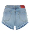 Alessandra Rich Denim Shorts In Lightb