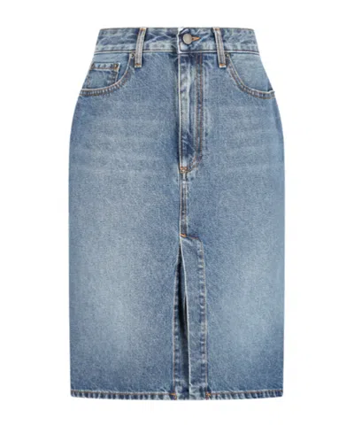 ALESSANDRA RICH DENIM PENCIL SKIRT