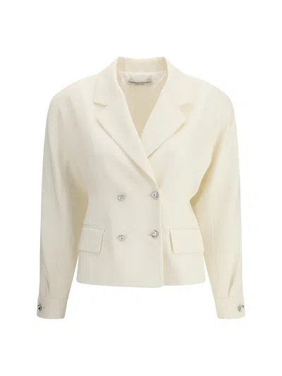 Alessandra Rich Double-breasted Blazer In Neutral