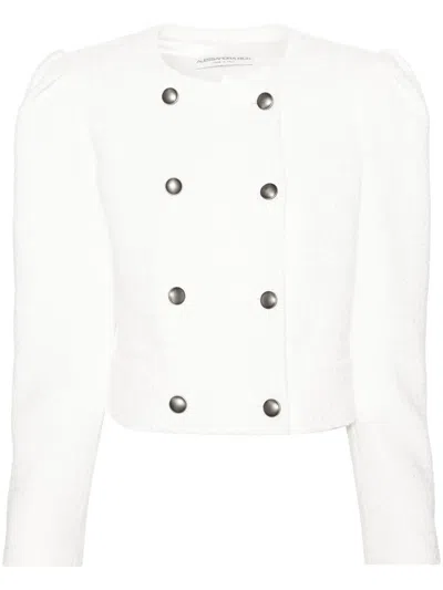 ALESSANDRA RICH DOUBLE-BREASTED BOUCLÉ JACKET