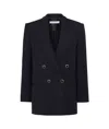 Alessandra Rich Oversized Double-bre In Black