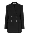 Alessandra Rich Double-breasted Wool Blazer In Black