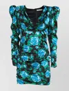 Alessandra Rich Silk Mini Dress In Black
