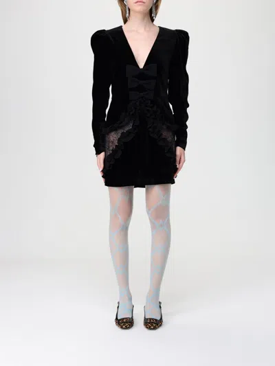 Alessandra Rich Dress  Woman Color Black In Multi