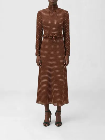 Alessandra Rich Dress  Woman Color Brown In Blue