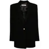 Alessandra Rich Tweed Blazer In Black