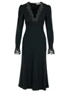 Alessandra Rich Dress In Black Acetate Blend Women In Black