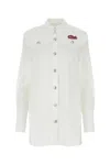 Alessandra Rich Logo Patch Mini Dress In White