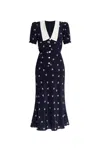 Alessandra Rich Dress With Decorative Print In Black