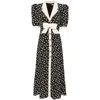 Alessandra Rich Bow-detail Silk Midi Dress