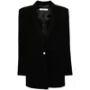 Alessandra Rich Tweed Blazer In Black