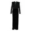Alessandra Rich Women Velvet And Lace Dress In Black