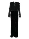 Alessandra Rich Women Velvet And Lace Dress In Black