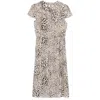 Alessandra Rich Leopard-print Pleated Midi Dress In Brown