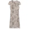 Alessandra Rich Leopard-print Pleated Midi Dress In Multicolor
