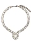 Alessandra Rich Crystal-embellished Necklace In Silver