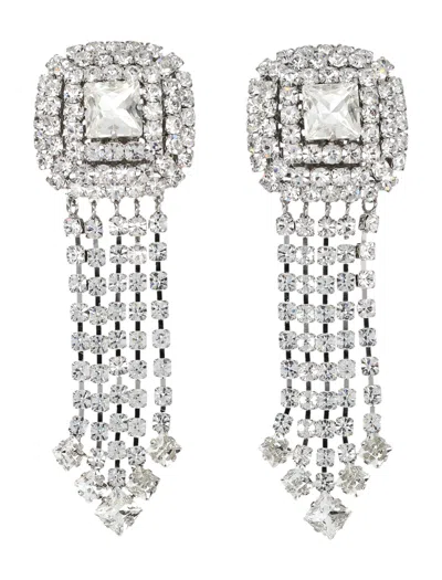 Alessandra Rich Earring Square Crystal