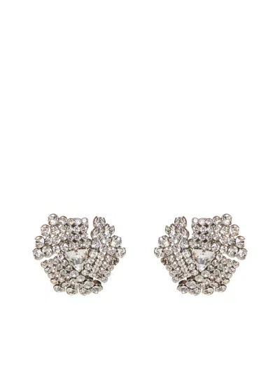 Alessandra Rich Earrings In Cry Silver