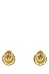 Alessandra Rich Metal Earrings With Embellished Texture And Textured Finish In Crygold