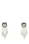 Alessandra Rich Embellished Metal Earrings In Crysilver