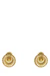 Alessandra Rich Metal Earrings With Embellished Texture And Textured Finish In Gold