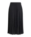 Alessandra Rich Pleated Midi Skirt In Black