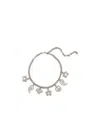 Alessandra Rich Chain Necklace W/ Crystal Charms In White