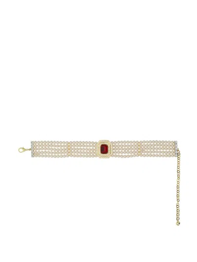 Alessandra Rich Embellished Choker In Multi