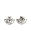 Alessandra Rich Crystal-embellished Clip-on Earrings In Cry-silver