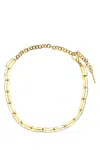 Alessandra Rich Adjustable Chain Link Metal Choker With Two-tone Design In Crygold