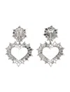 Alessandra Rich Embellished Metal Earrings