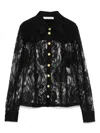Alessandra Rich Embroidered-lace Shirt In Black