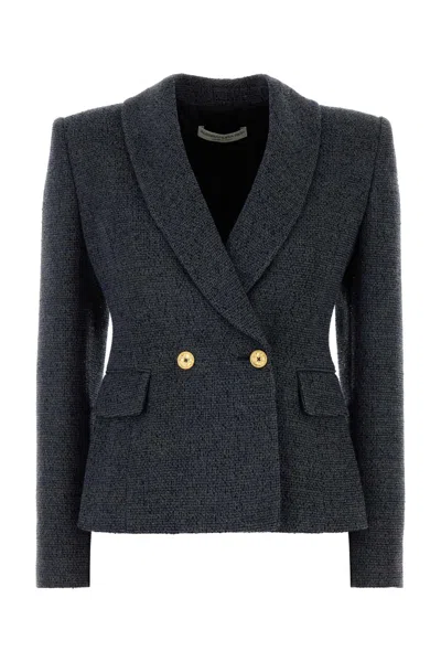 Alessandra Rich Embroidered Tweed Blazer