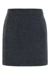 Alessandra Rich Embroidered Tweed Mini Skirt