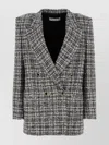 Alessandra Rich Women Embroidered Tweed Oversize Blazer