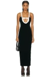 ALESSANDRA RICH EVENING DRESS WITH DUCHESSE BOW