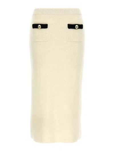Alessandra Rich Alpaca Midi Skirt