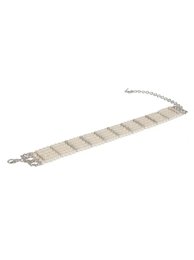 Alessandra Rich Faux-pearl Embellishment Choker In Not Applicable