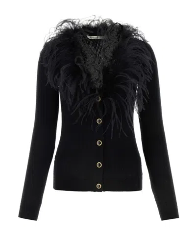 ALESSANDRA RICH ALESSANDRA RICH EMBELLISHED KNITTED CARDIGAN