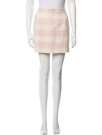 Pre-owned Alessandra Rich Fleece Mini Skirt In Pink