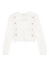 Alessandra Rich Floral-embroidered Button Cardigan